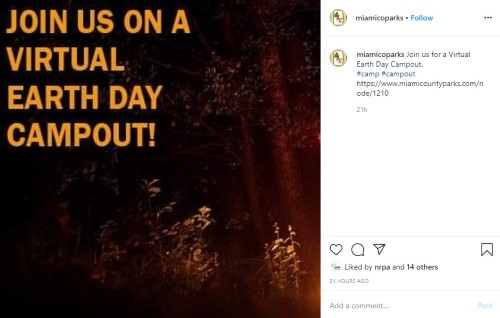 Miami County Park District Virtual Campout