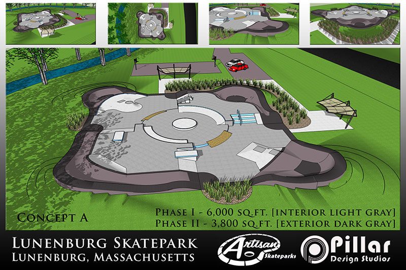 Concept graphic for Lunenburg Skatepark Concept graphic for Lunenburg Skatepark