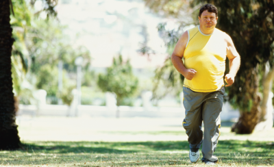 Picture of man jogging outdoors Picture of man jogging outdoors