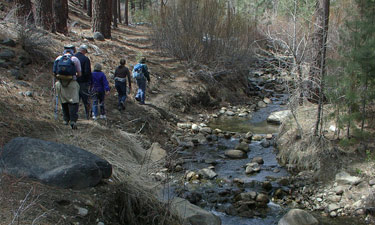 Hikers in Washoe County, Nevada Hikers in Washoe County, Nevada