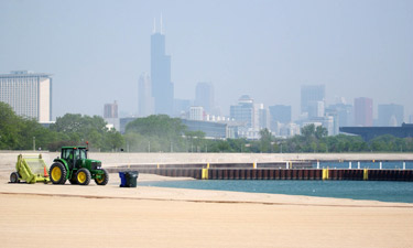 Water quality detection and alert systems as well as a corps of border collies are instrumental in keeping Chicago's beaches safe and appealing for local residents. Water quality detection and alert systems as well as a corps of border collies are instrumental in keeping Chicago's beaches safe and appealing for local residents.