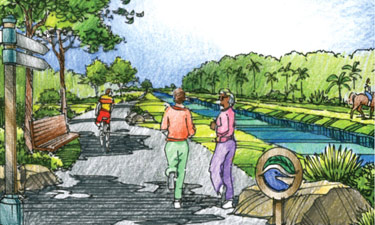 Artist's rendering of the planned Biscayne Everglades Parkway revitalization Artist's rendering of the planned Biscayne Everglades Parkway revitalization