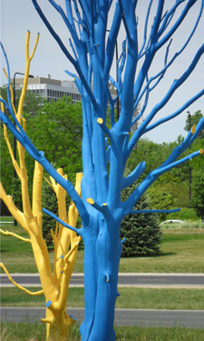 Adam Schwerner, Director of Natural Resources for the Chicago Park District, dreamed up the idea of painting trees slated for removal to draw attention to the city's urban forest. Adam Schwerner, Director of Natural Resources for the Chicago Park District, dreamed up the idea of painting trees slated for removal to draw attention to the city's urban forest.