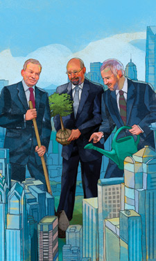 Parks in Oklahoma City, Philadelphia, and Seattle have friends in high places. Parks in Oklahoma City, Philadelphia, and Seattle have friends in high places.