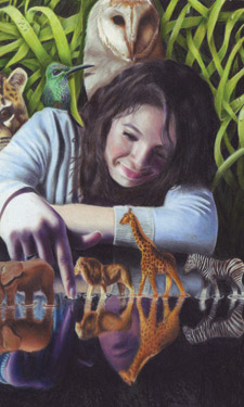 This stunning entry for the Get to Know Your Wild Neighbors art contest was created by a 15-year-old girl in Texas. This stunning entry for the Get to Know Your Wild Neighbors art contest was created by a 15-year-old girl in Texas.