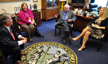 Legislative Forum attendees from North Carolina speak with Rep. Howard Coble. Legislative Forum attendees from North Carolina speak with Rep. Howard Coble.