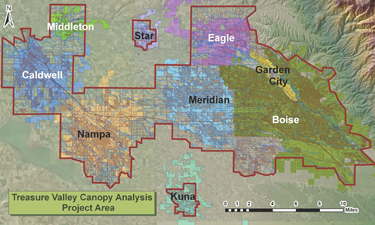Boise tree canopy analysis project map Boise tree canopy analysis project map