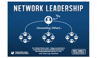 Help your fellow park and recreation professionals as a Network Leader on NRPA Connect! Help your fellow park and recreation professionals as a Network Leader on NRPA Connect!