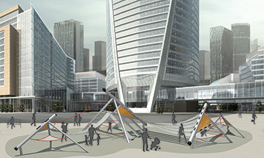 Play sculptures marry high-concept art with durable and inviting play spaces. Play sculptures marry high-concept art with durable and inviting play spaces.