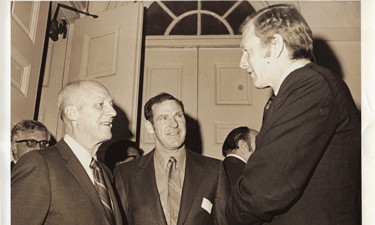 Pictured left to right: former Philadelphia Commissioner Bob Crawford; Joe Caverly, then-general manager of San Fransisco Parks and Recreation; and former New York Mayor John Lindsay. Pictured left to right: former Philadelphia Commissioner Bob Crawford; Joe Caverly, then-general manager of San Fransisco Parks and Recreation; and former New York Mayor John Lindsay.