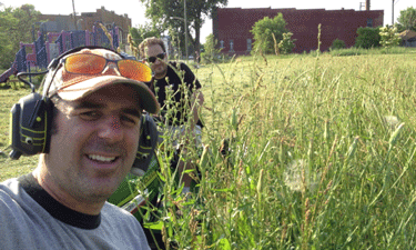 Tom Nardone snaps a selfie before tackling one of Detroit’s overgrown playgrounds. Tom Nardone snaps a selfie before tackling one of Detroit’s overgrown playgrounds.