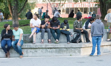 Pokémon Go players in an Anchorage, Alaska, park congregate and share stories. Pokémon Go players in an Anchorage, Alaska, park congregate and share stories.