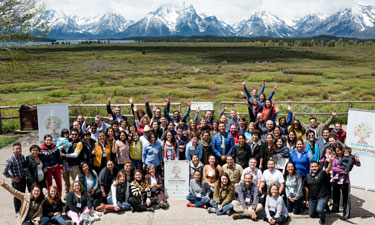 Attendees at the 2016 National GreenLatinos Summit at Grand Teton National Park in Wyoming. (Mike Greener for GreenLatinos and Earthjustice)