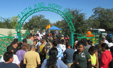 The Los Angeles Neighborhood Land Trust, with funding from Prop. 84, built Faith and Hope Park in an underserved neighborhood.  The Los Angeles Neighborhood Land Trust, with funding from Prop. 84, built Faith and Hope Park in an underserved neighborhood.