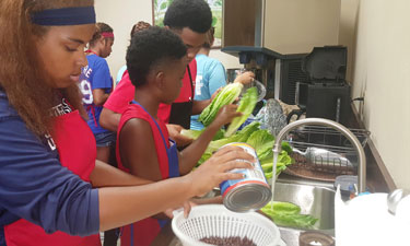 Super Chefs prepare a meal at the Grand Prairie, Texas, Parks, Arts and Recreation Department, demonstrating what they learned throughout the summer. Super Chefs prepare a meal at the Grand Prairie, Texas, Parks, Arts and Recreation Department, demonstrating what they learned throughout the summer.
